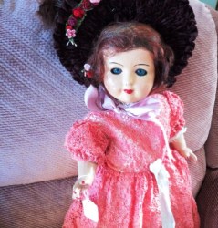 22'' COMPO/ CELLULOID GLORIOUS RED HEAD EUROPEAN 30-40S DOLL